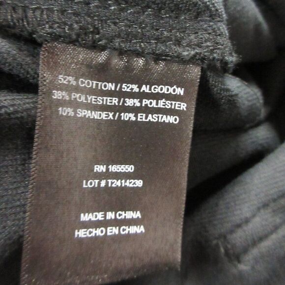 32 DEGREES Ladies Knit Twill Pant XXL-20 Flat Front Elastic Waist Black 2XL NEW - Picture 10 of 12